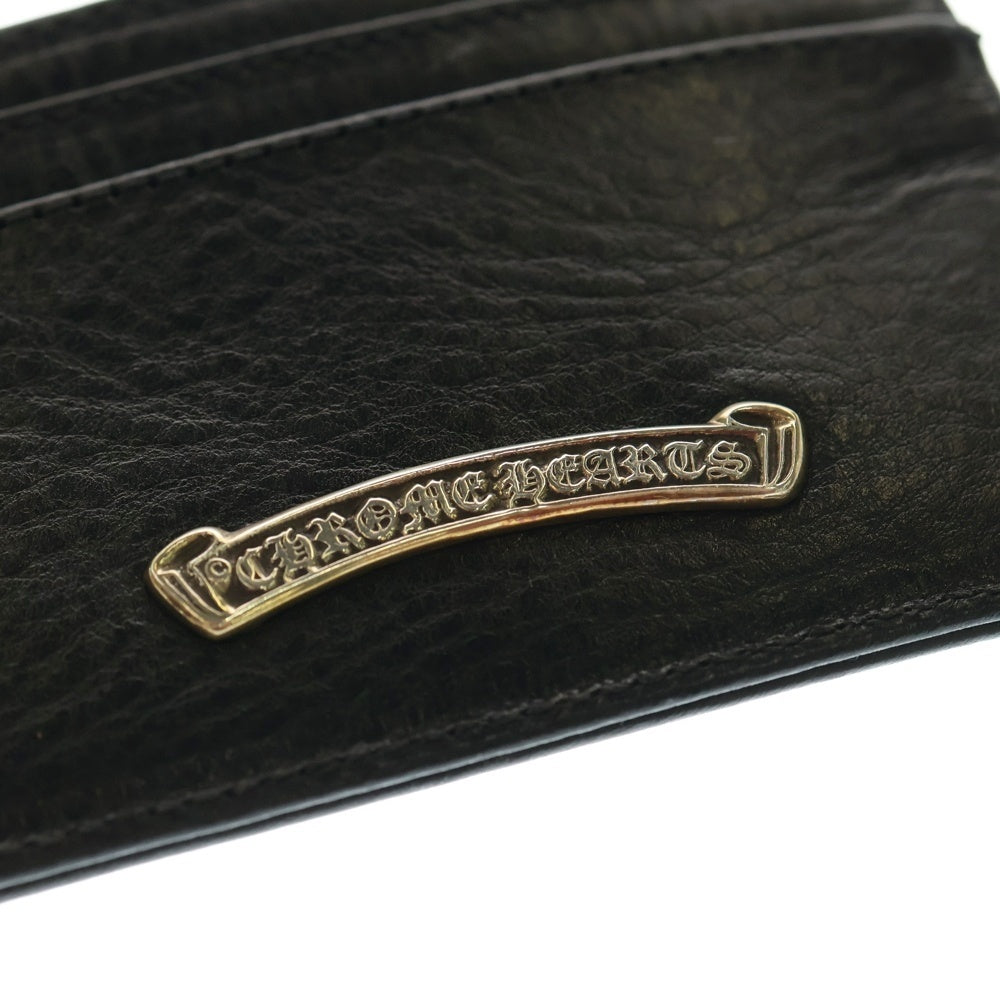 CHROME HEARTS(クロムハーツ) DOUBLE SIDE ダブルサイド CHクロス装飾レザーカードケース ブラック/シルバー