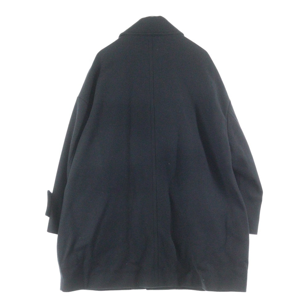 CULLNI(クルニ) Compressed Melton Coat ウール混 メルトンロングコート 23-AW-019 ブラック