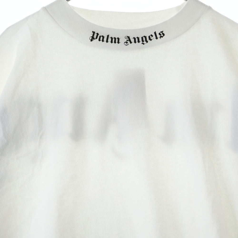 Palm Angels(パームエンジェルス) バック ロゴプリント クルーネック 半袖Tシャツ カットソー ホワイト PMAA002C99JER006