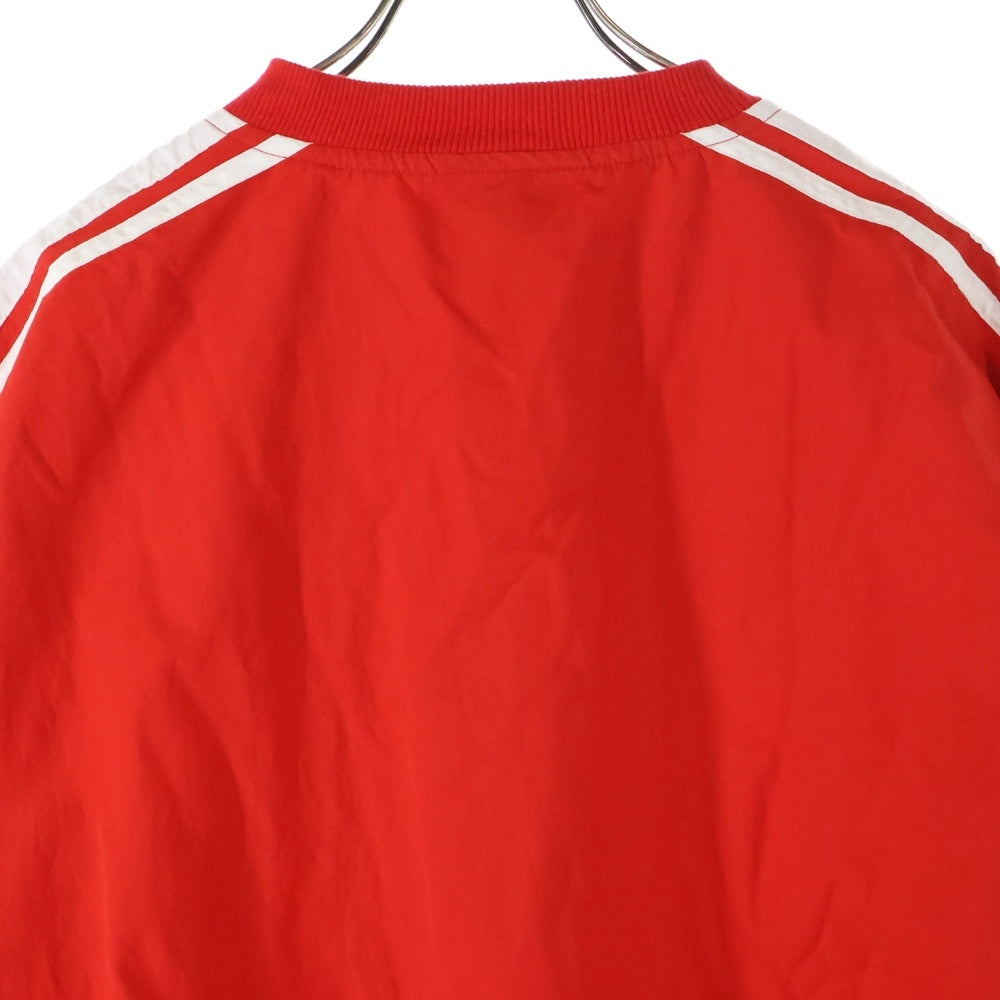 SAINT MICHAEL(セントマイケル) 24AW NYLON PULLOVER フロントロゴ ナイロンプルオーバートレーナー レッド