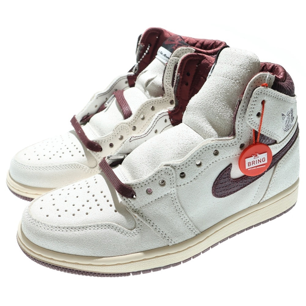 NIKE(ナイキ) ×A MA MANIERE AIR JORDAN 1 RETRO HIGH OG SP アママニエール エアジョーダン1 ハイカットスニーカー ホワイト×ブラウン US8/26cm DO7097-100