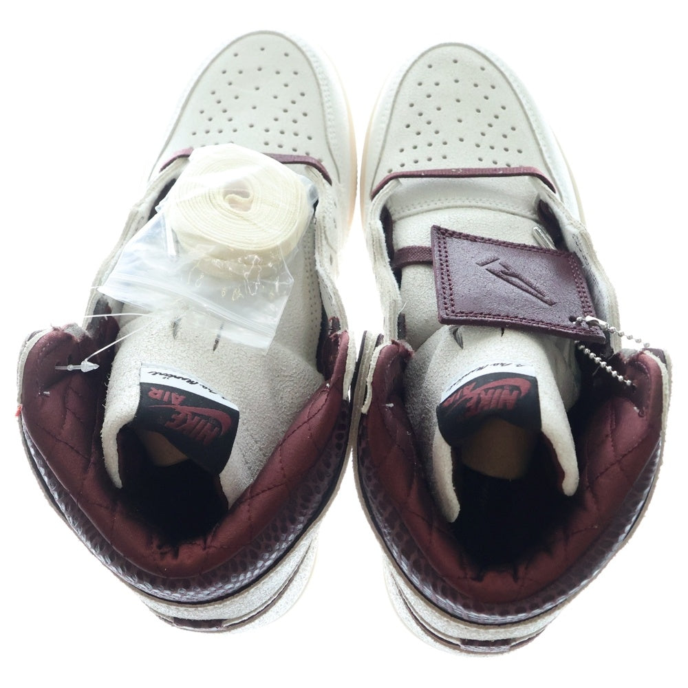 NIKE(ナイキ) ×A MA MANIERE AIR JORDAN 1 RETRO HIGH OG SP アママニエール エアジョーダン1 ハイカットスニーカー ホワイト×ブラウン US8/26cm DO7097-100