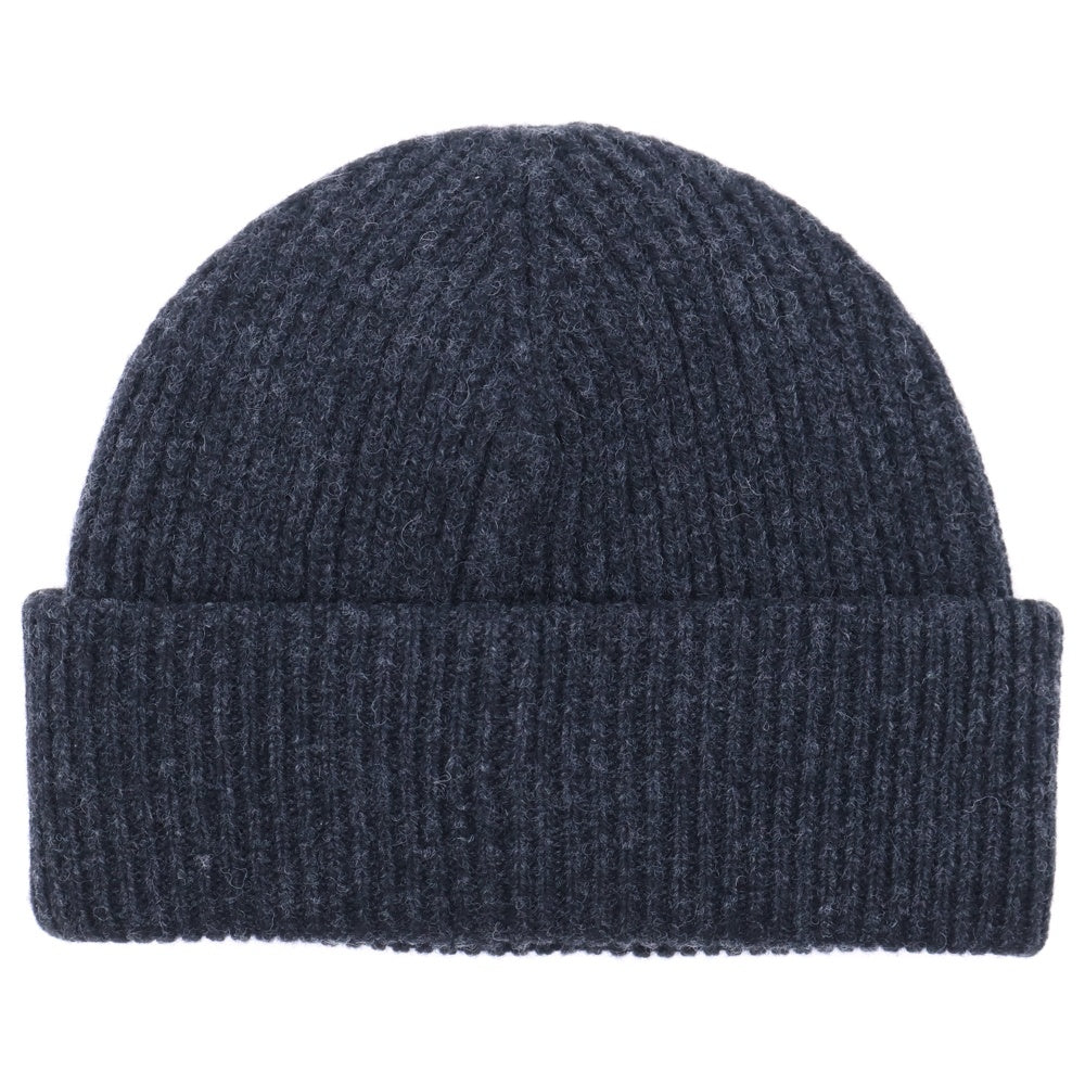 GANNI(ガニー) Light Structured Rib Knit Beanie グレー リブニット帽 ビーニー