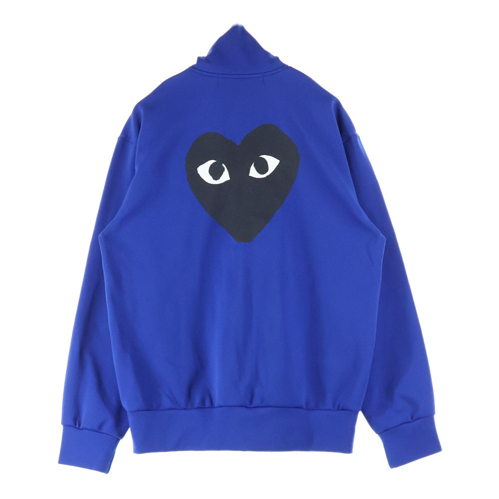 PLAY COMME des GARCONS(プレイコムデギャルソン) HEART LOGO TRACK JACKET AZ-T256 ハートロゴ刺繍 ジップアップ トラックジャケット ブルー