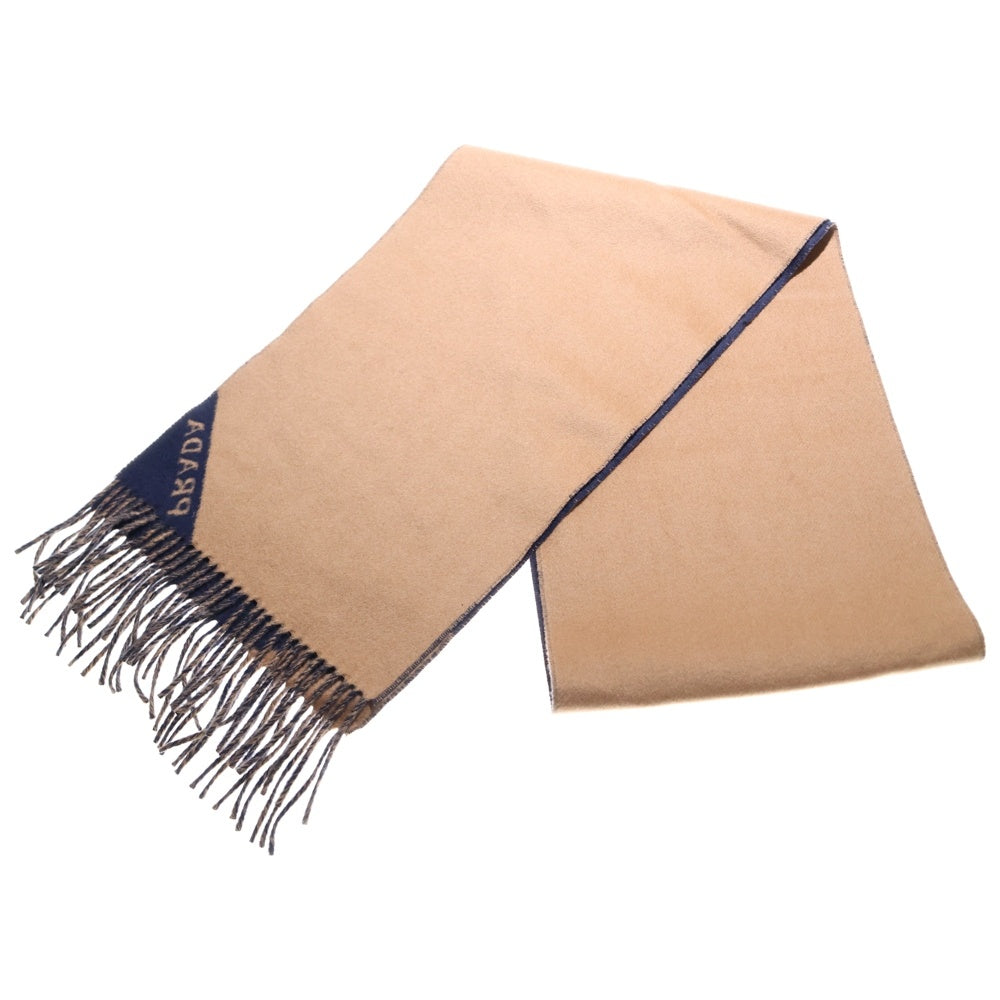 PRADA(プラダ) 2トーンカラー カシミア マフラー ストール 2FS055 ネイビー/ベージュ