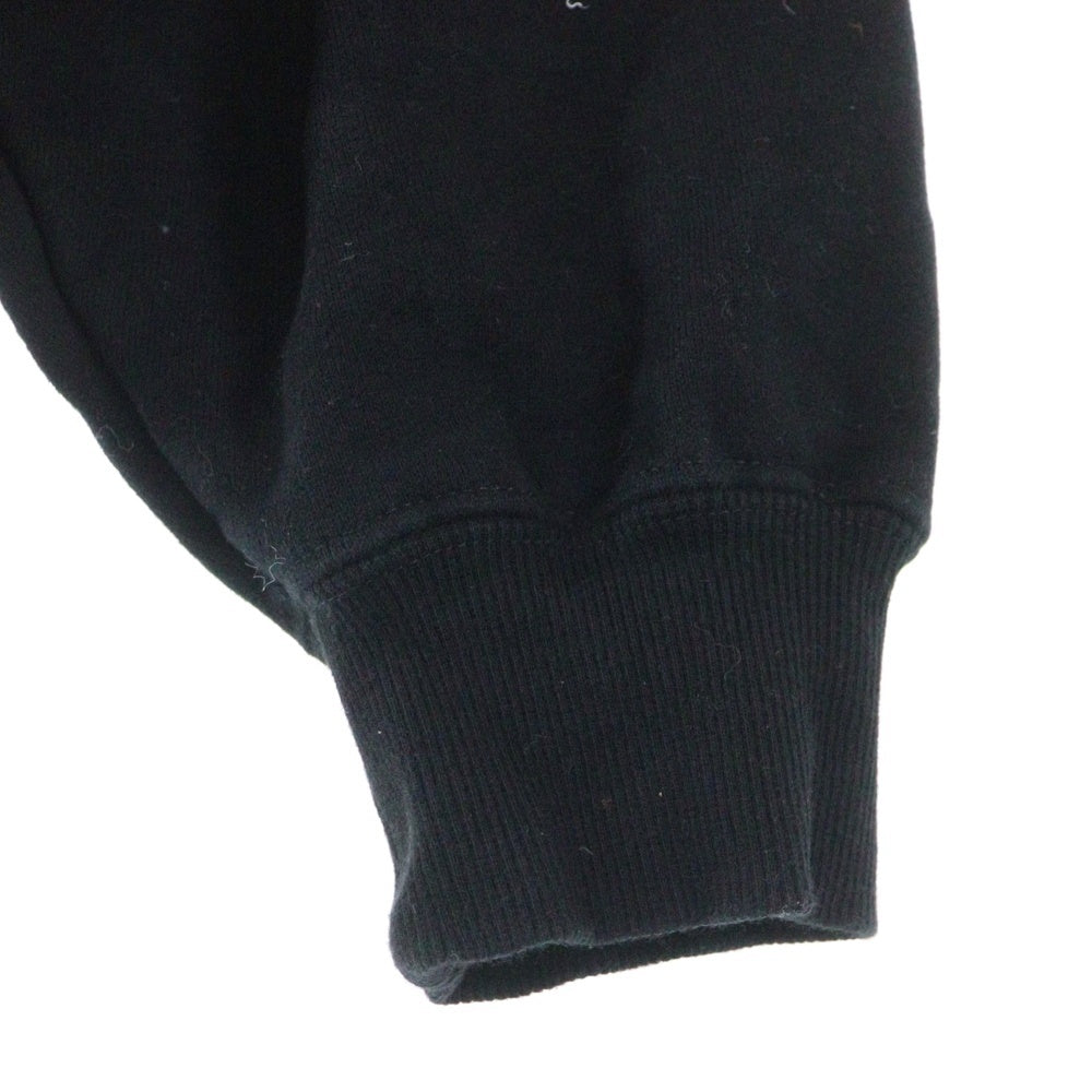 SAINT LAURENT PARIS(サンローランパリ) ロゴ刺繍 ハーフジップ スウェットシャツ トレーナー 802136 Y36SW ブラック