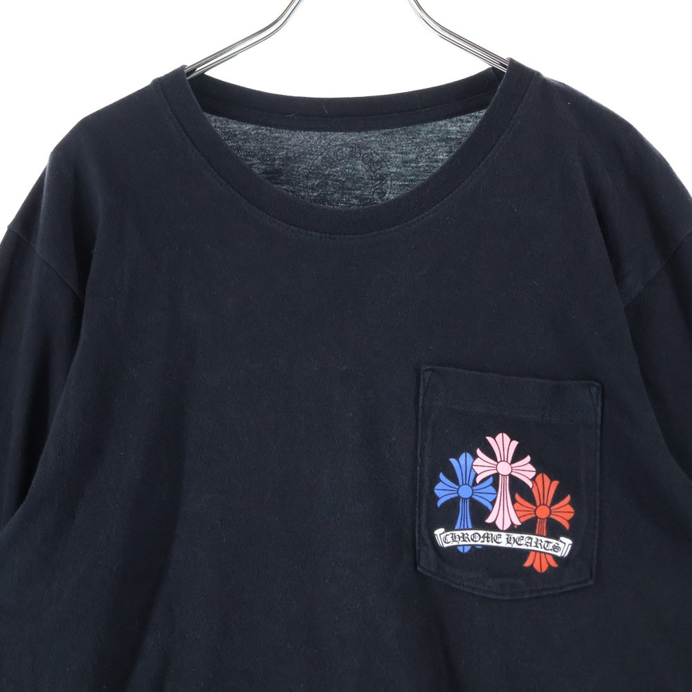 CHROME HEARTS(クロムハーツ) CEM CRS LS マルチセメタリークロスプリント長袖Tシャツ ブラック