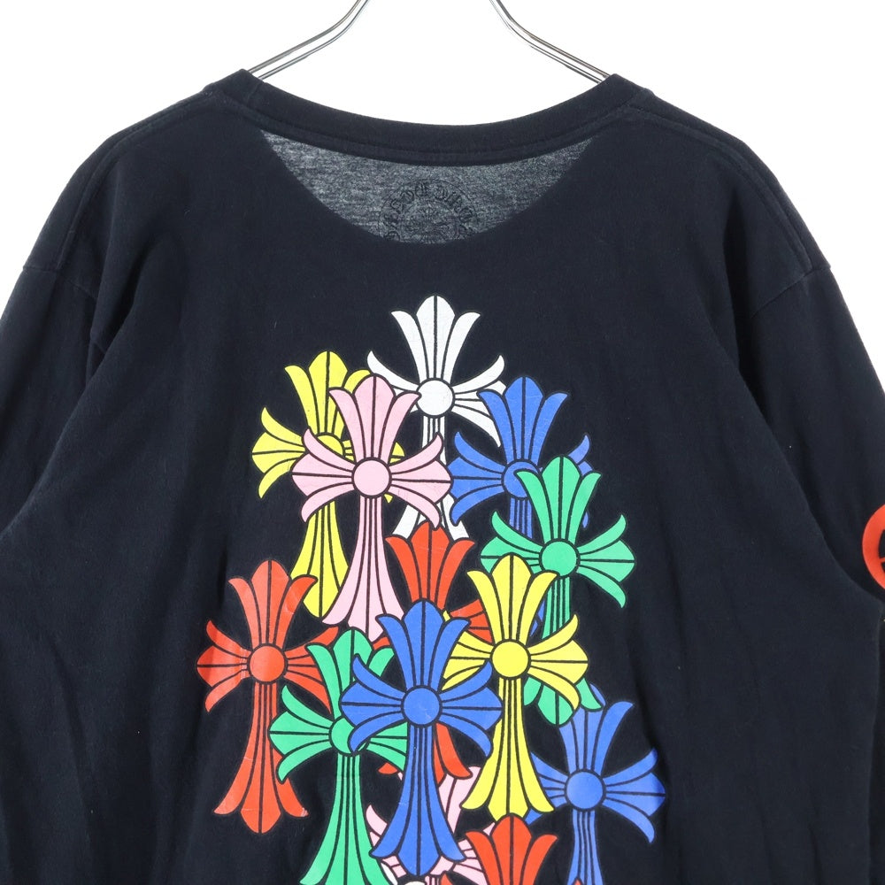 CHROME HEARTS(クロムハーツ) CEM CRS LS マルチセメタリークロスプリント長袖Tシャツ ブラック