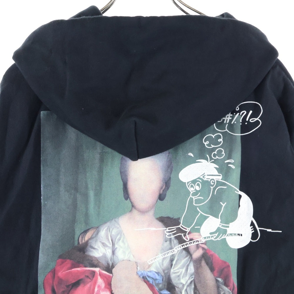 OFF-WHITE(オフホワイト) DIAG MARIANA DOUBLE TEE HOODIE レイヤード パーカー ブラック ダイアグラム マリア S