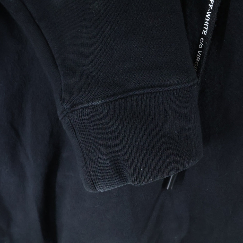 OFF-WHITE(オフホワイト) DIAG MARIANA DOUBLE TEE HOODIE レイヤード パーカー ブラック ダイアグラム マリア S