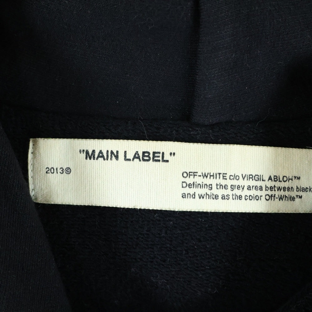 OFF-WHITE(オフホワイト) DIAG MARIANA DOUBLE TEE HOODIE レイヤード パーカー ブラック ダイアグラム マリア S