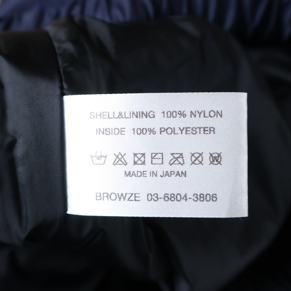 ENNOY(エンノイ) 24AW PADDED PANTS ロゴ刺繍 ナイロンパンツ ネイビー AW24BRENPT05LP