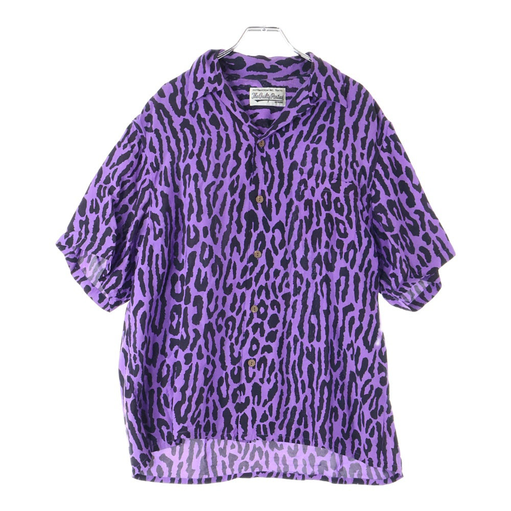 WACKO MARIA(ワコマリア) 22SS HAWAIIAN SHIRT レオパード 柄 半袖シャツ パープル 22SS-WMS-HI05