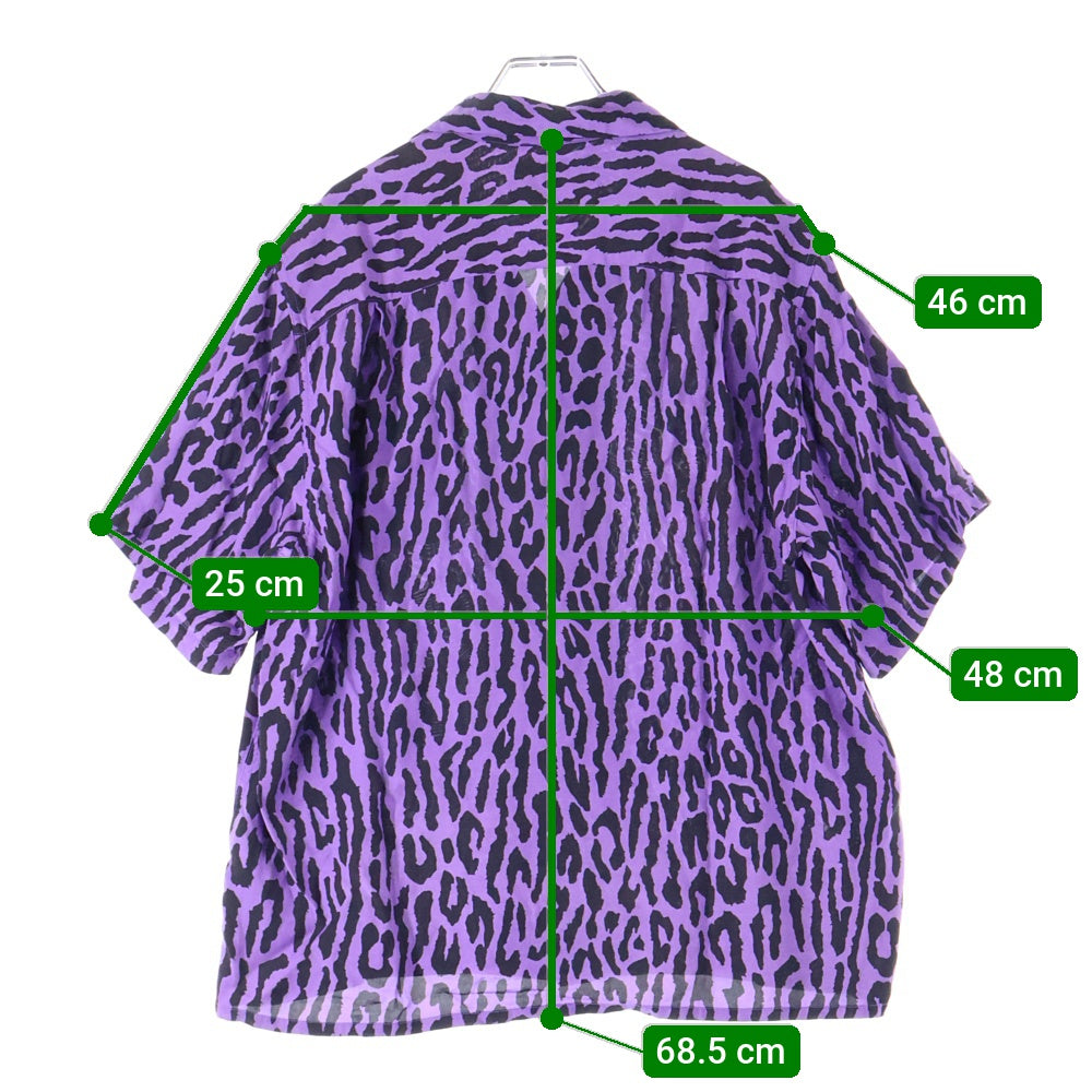 WACKO MARIA(ワコマリア) 22SS HAWAIIAN SHIRT レオパード 柄 半袖シャツ パープル 22SS-WMS-HI05