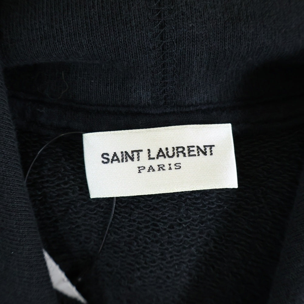 SAINT LAURENT PARIS(サンローランパリ) 18AW ロゴプリント プルオーバーパーカー TU94 529598 YB2VK 1049TU94 ブラック
