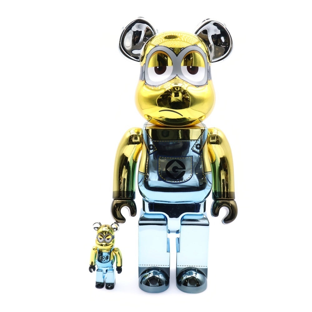 MEDICOM TOY(メディコムトイ) BE@RBRICK KEVIN Chrome Ver. 100% & 400% イエロー