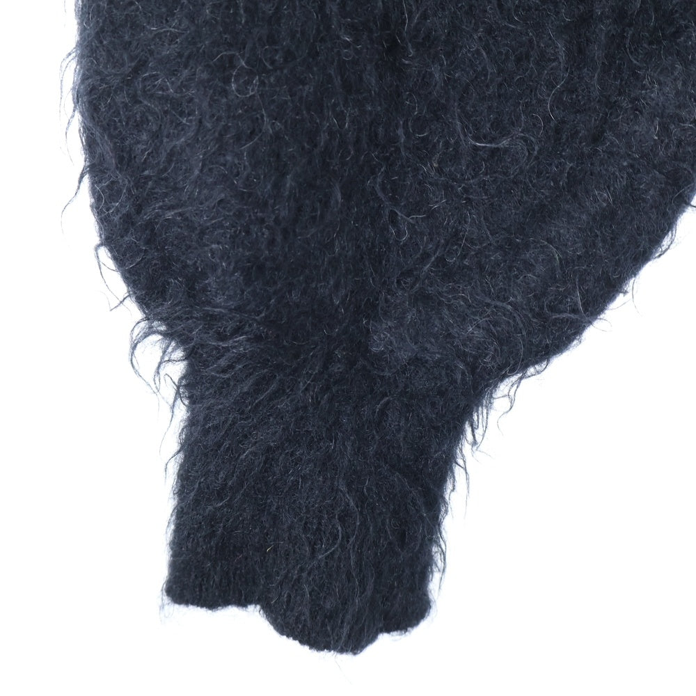 SAINT MICHAEL(セントマイケル) 23AW CREW NECK KNIT フロントロゴ モヘアニット セーター ブラック SM-A23-0000-042