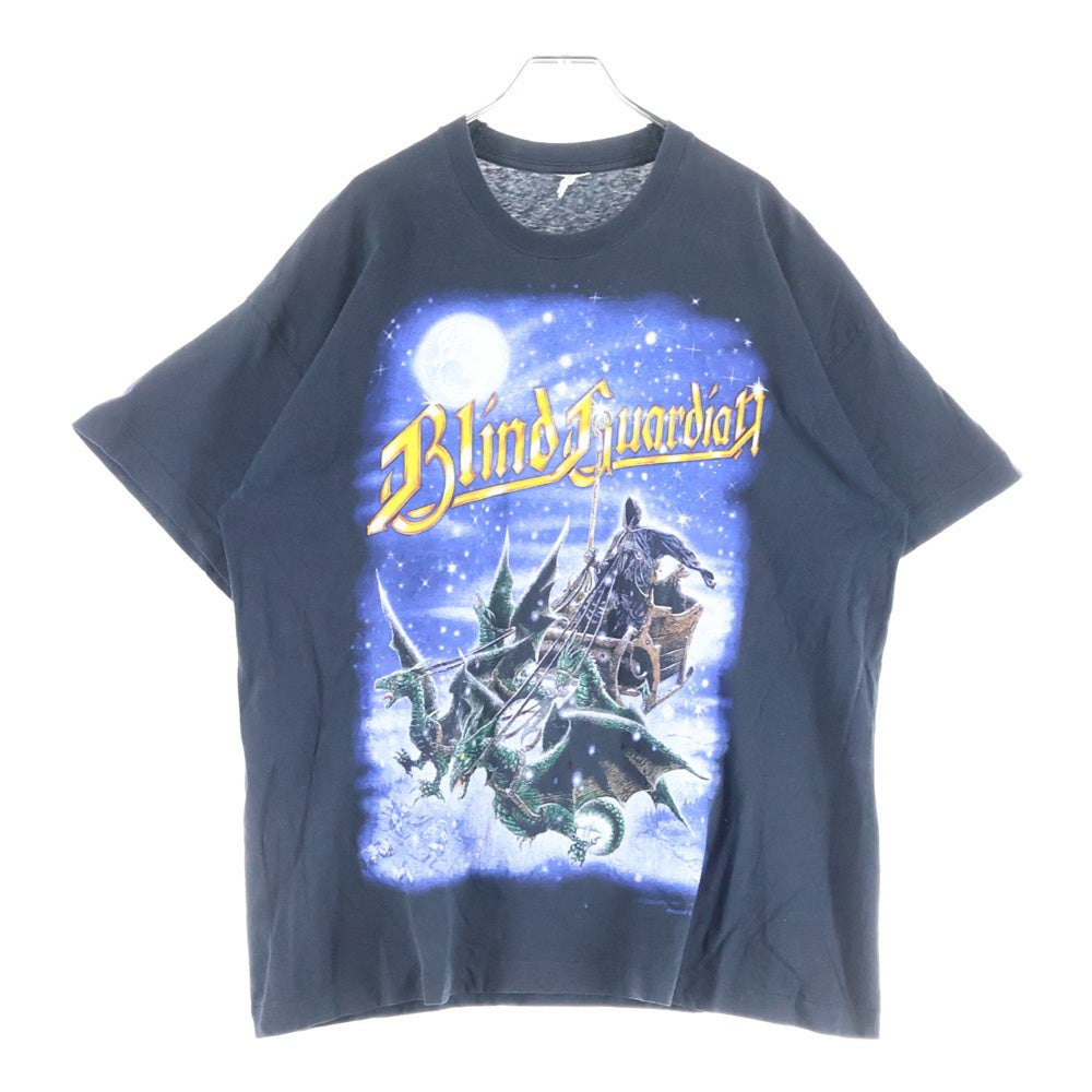 VINTAGE(ヴィンテージ) 90s Blind Guardian ブラインドガーディアン クルーネックTシャツ 裾袖シングル ブラック