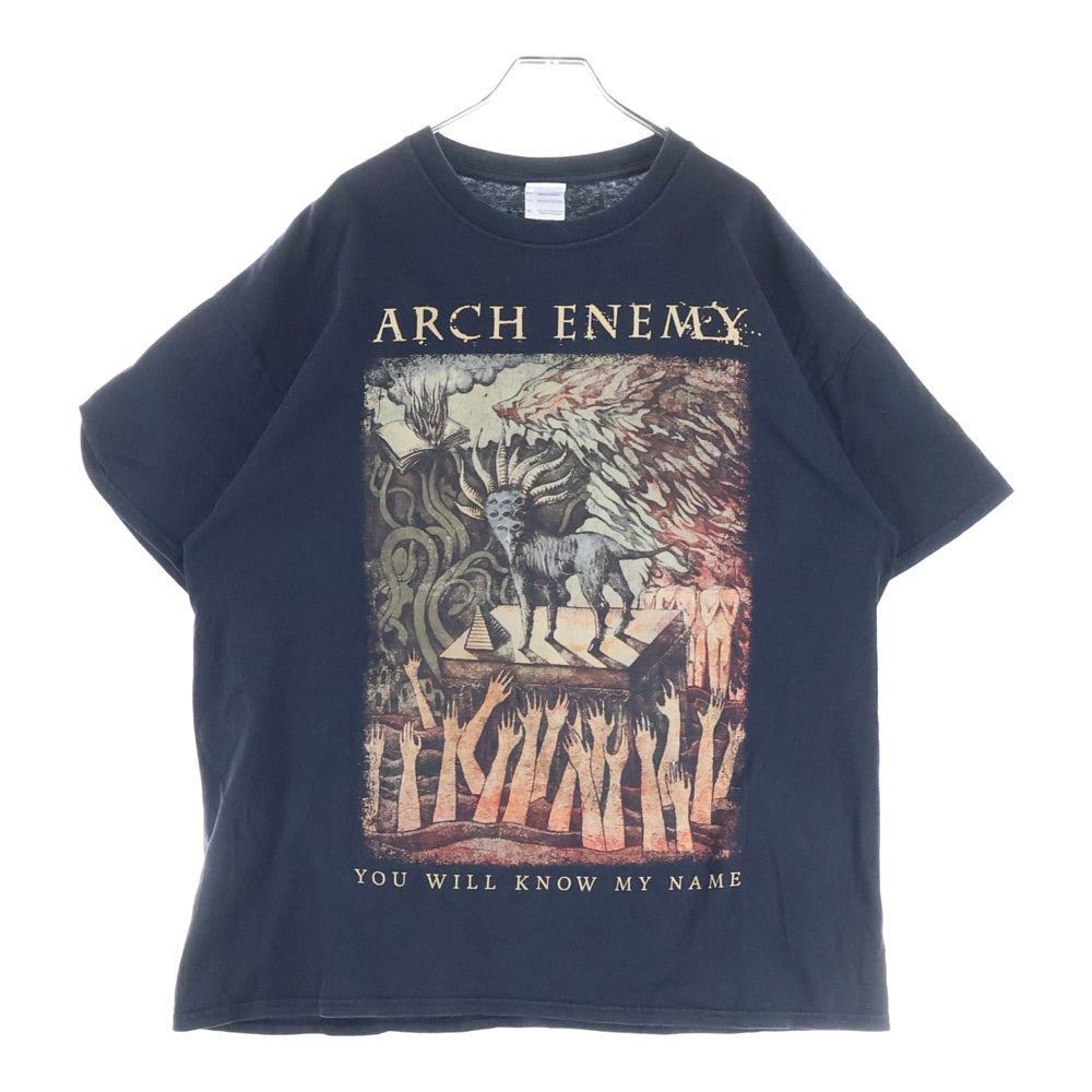 VINTAGE(ヴィンテージ) ARCH ENEMY アークエネミー バンドツアー クルーネック半袖Tシャツ ブラック
