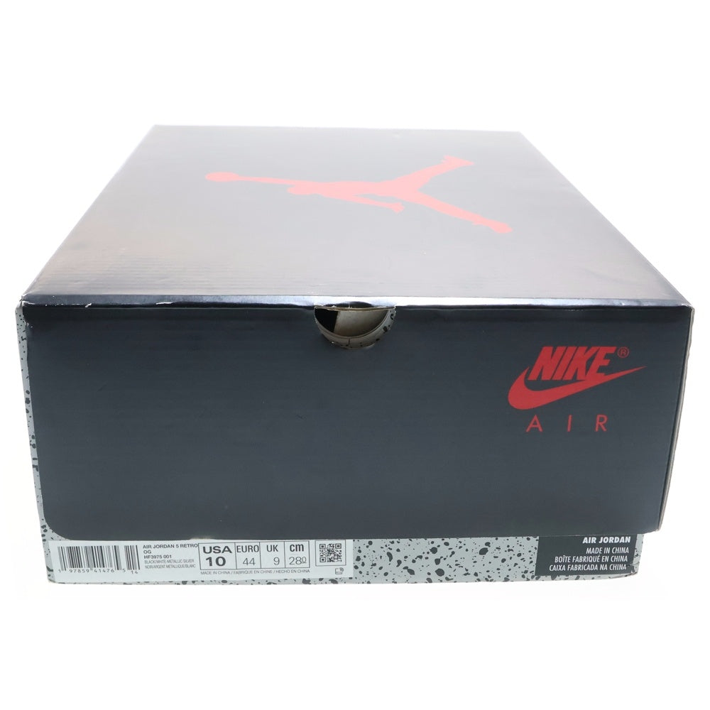 NIKE(ナイキ) AIR JORDAN 5 RETRO OG BLACK METALLIC REIMAGED HF3975-001 エアジョーダン5 レトロ ブラックメタリックリイマジンド ハイカット スニーカー US10/28cm