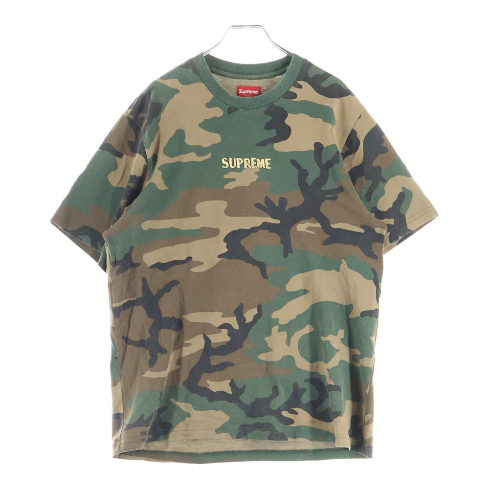 SUPREME(シュプリーム) 20AW Bullion Logo Tee Camo S 半袖Tシャツ カーキ