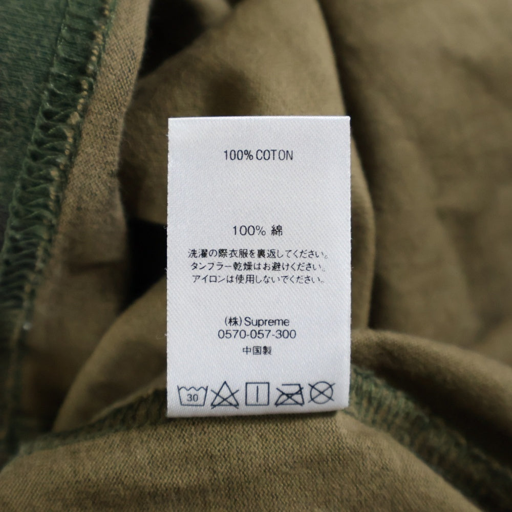 SUPREME(シュプリーム) 20AW Bullion Logo Tee Camo S 半袖Tシャツ カーキ