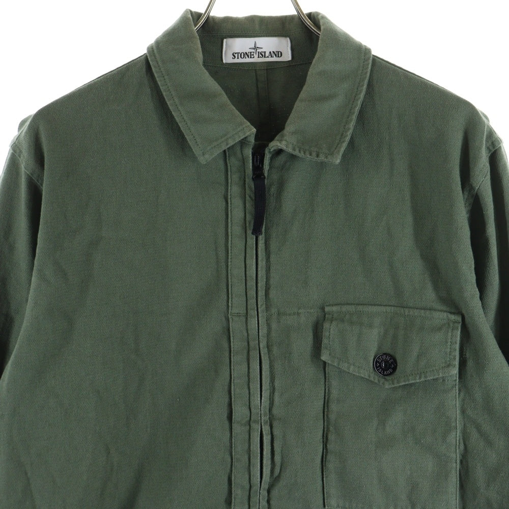 STONE ISLAND(ストーンアイランド) Garment dyed Zip Shirt Stone