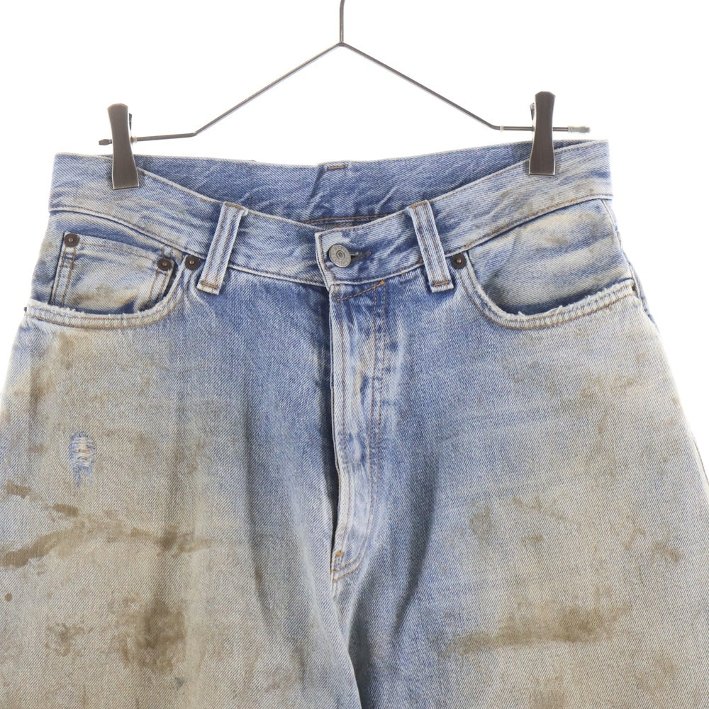 Acne Studios(アクネ ストゥディオズ) 23AW PENICILLIN SUPER BAGGY FIT JEANS ダメージデザイン ルーズフィット ボタンフライ デニムパンツ ジーンズ インディゴ C00054