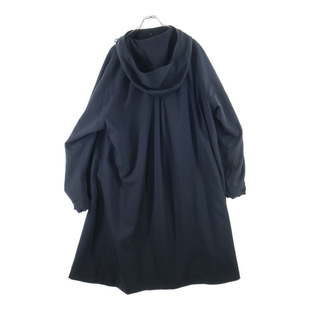 s'yte(サイト) PE/STRETCH TWILL OVERSIZED TECH HOODED COAT WITH FUNCTIONAL LINING フード コート ブラック 3