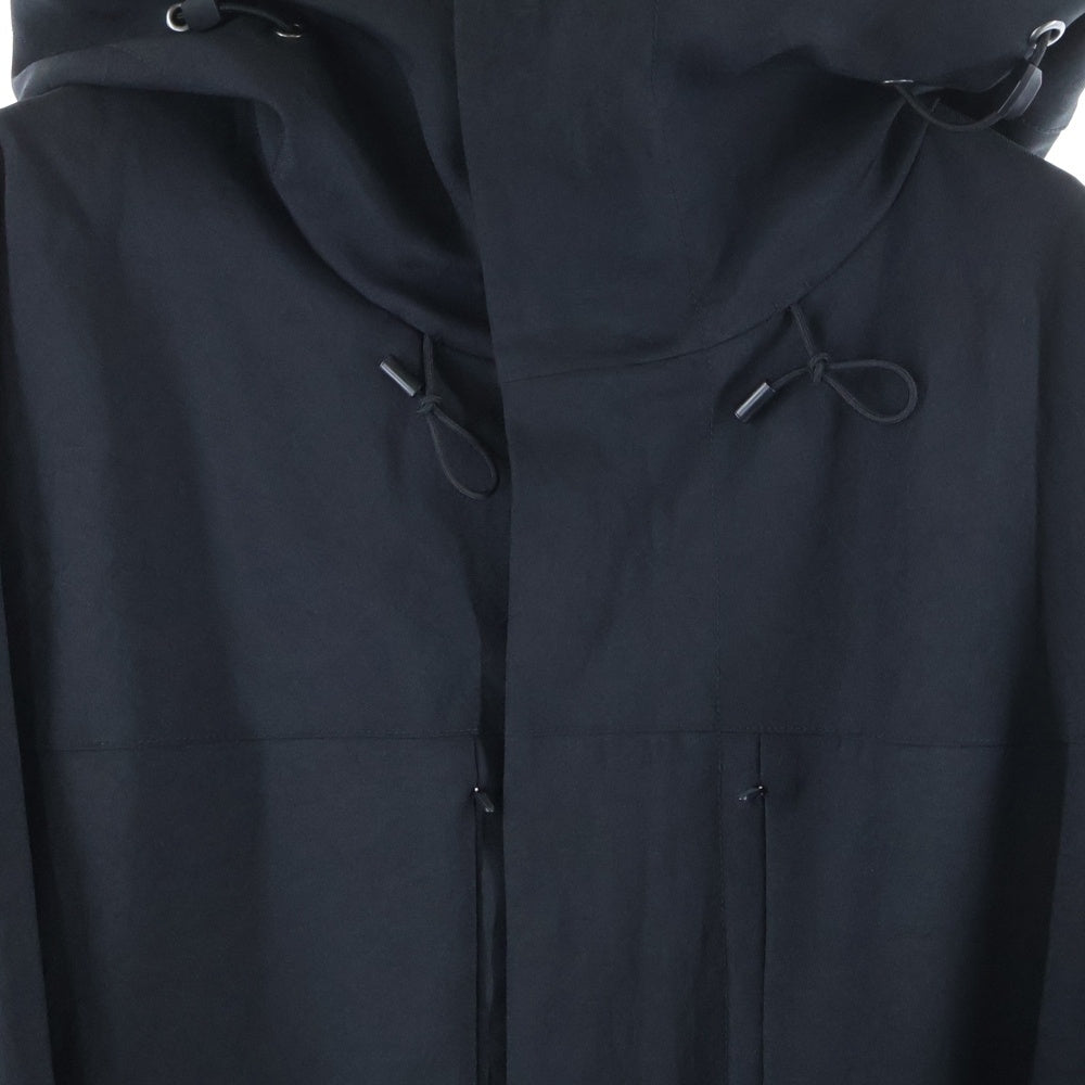 s'yte(サイト) PE/STRETCH TWILL OVERSIZED TECH HOODED COAT WITH FUNCTIONAL LINING フード コート ブラック 3