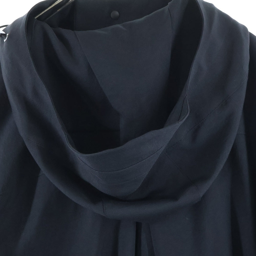 s'yte(サイト) PE/STRETCH TWILL OVERSIZED TECH HOODED COAT WITH FUNCTIONAL LINING フード コート ブラック 3