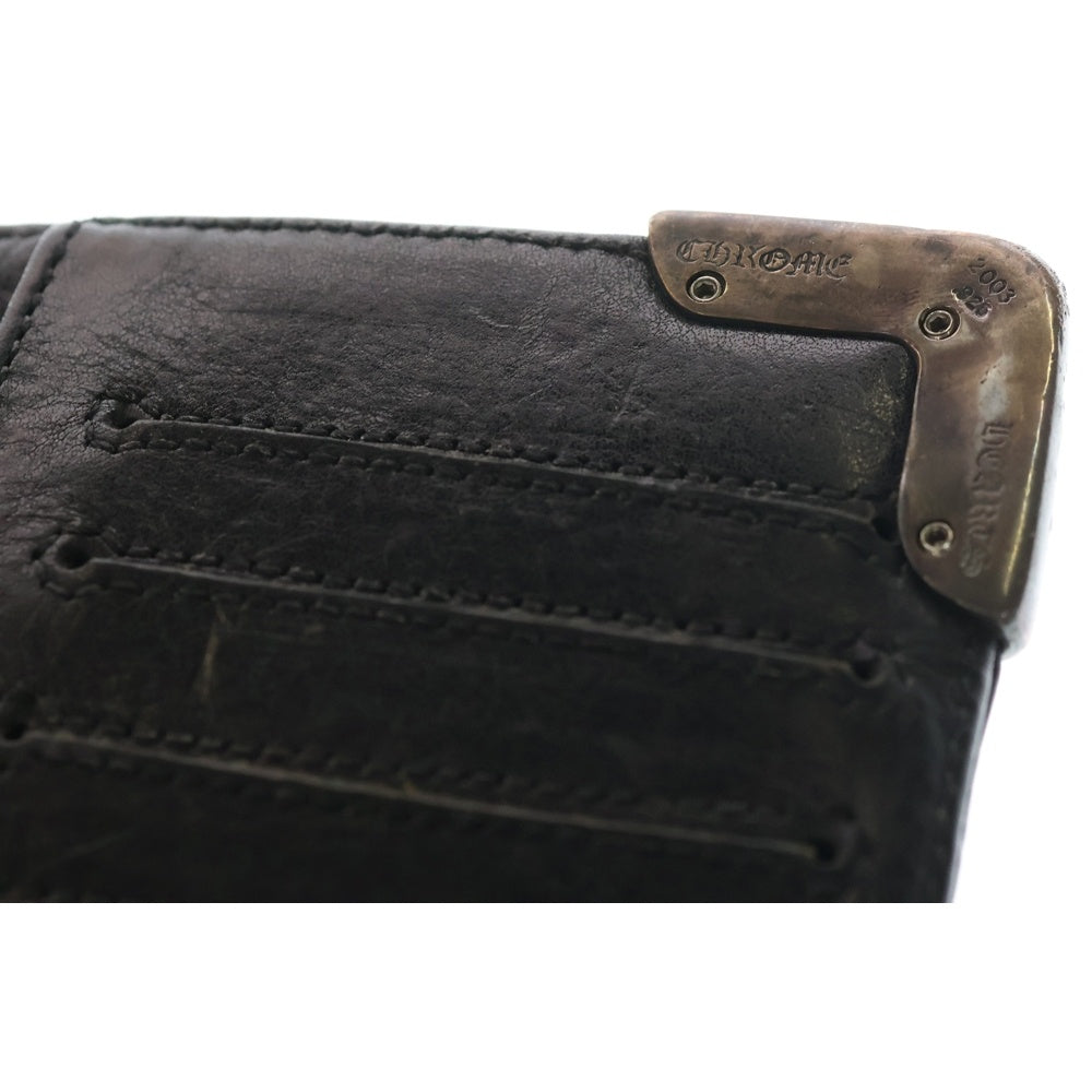 CHROME HEARTS(クロムハーツ) LNG SNGL FLD TIPS シングルフォールド レザーウォレット 財布 ブラック BCA380