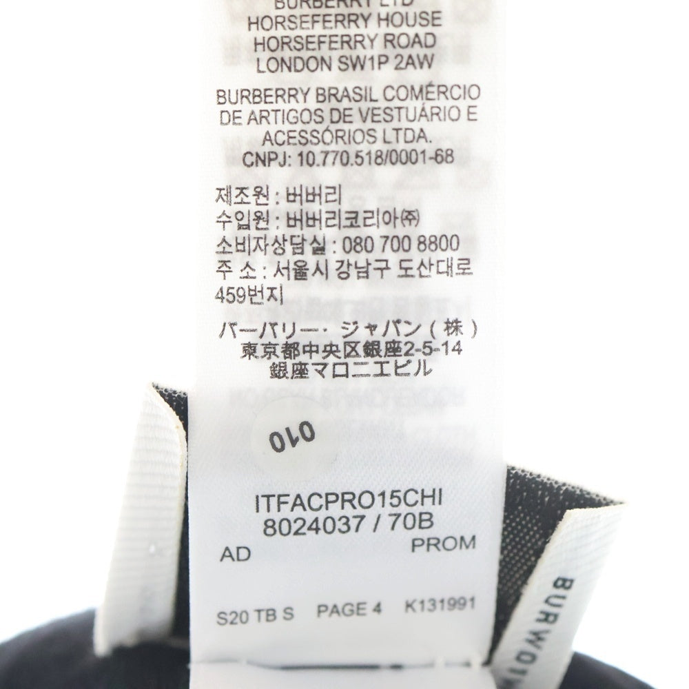 BURBERRY(バーバリー) TBロゴ 6パネル ベースボールキャップ 帽子 ブラック