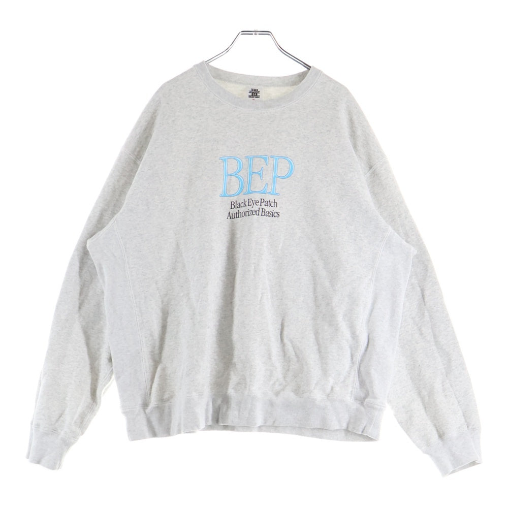 THE BLACK EYE PATCH(ブラックアイパッチ) BEP OS Logo Crew Sweat クルーネックスウェットシャツ トレーナー グレー