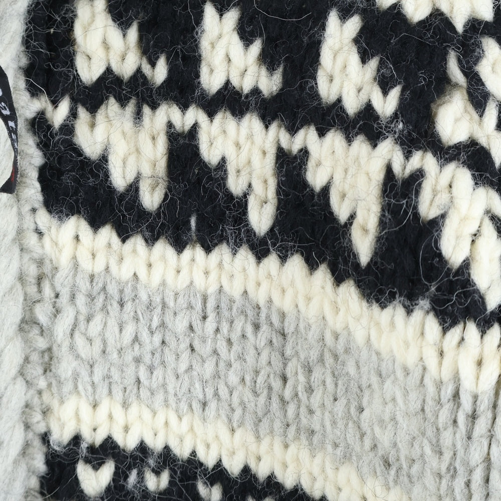 ka na ta(カナタ) カウチン ニットセーター グレー/ホワイト