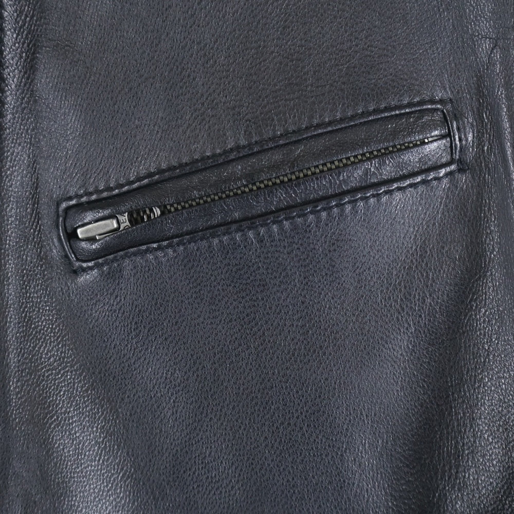 HOUSE OF BLYES(ハウス オブ ブルース) ジップアップ レザー ジャケット ブラック 323002