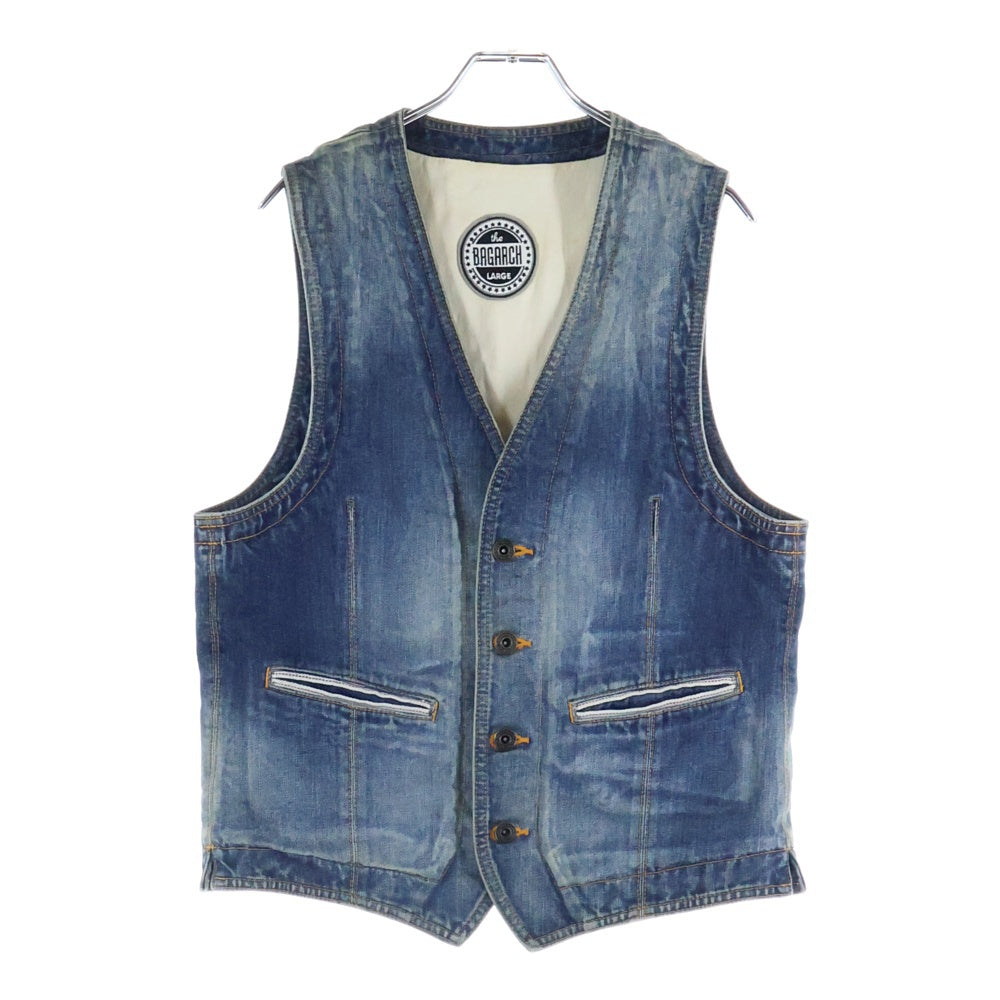 NO BRAND(ノーブランド) (BAGARCH バガーチ) デニムベスト インディゴ BH-452