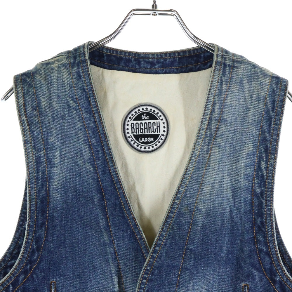 NO BRAND(ノーブランド) (BAGARCH バガーチ) デニムベスト インディゴ BH-452