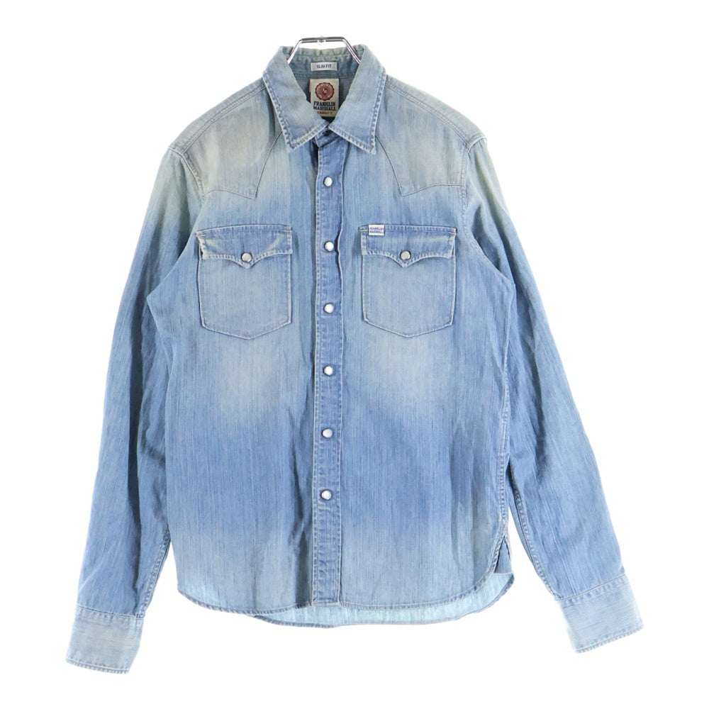 FRANKLIN&MARSHALL(フランクリンアンドマーシャル) Wayne Denim Light Wash Shirt デニム 長袖シャツ インディゴ SHMVA374CON