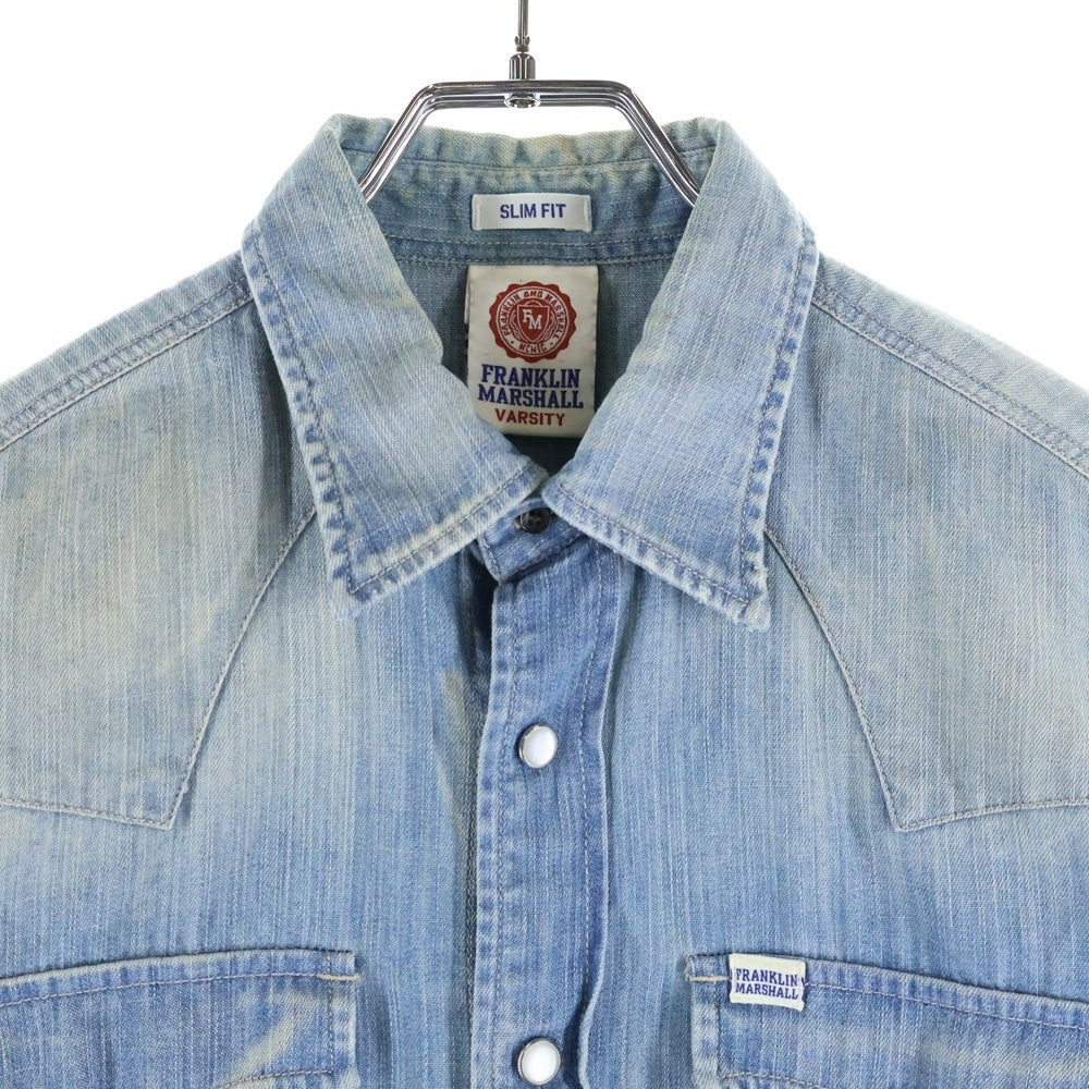 FRANKLIN&MARSHALL(フランクリンアンドマーシャル) Wayne Denim Light Wash Shirt デニム 長袖シャツ インディゴ SHMVA374CON