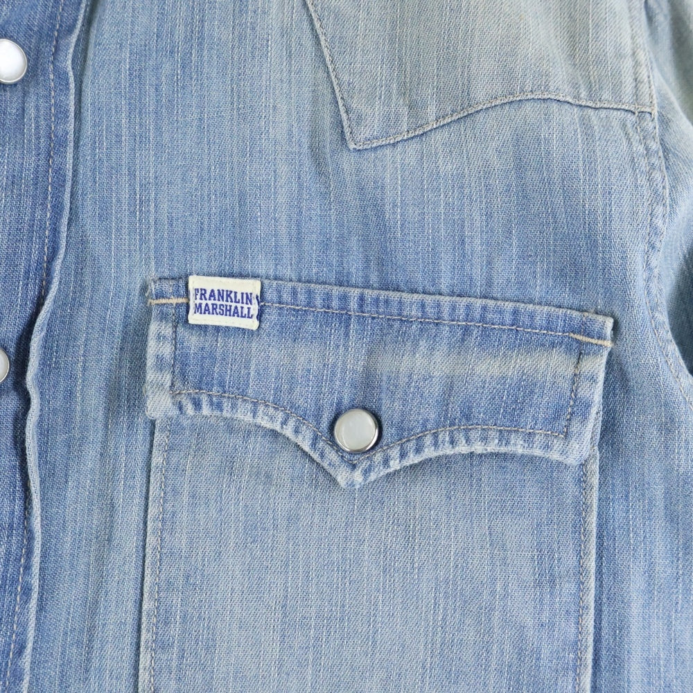FRANKLIN&MARSHALL(フランクリンアンドマーシャル) Wayne Denim Light Wash Shirt デニム 長袖シャツ インディゴ SHMVA374CON
