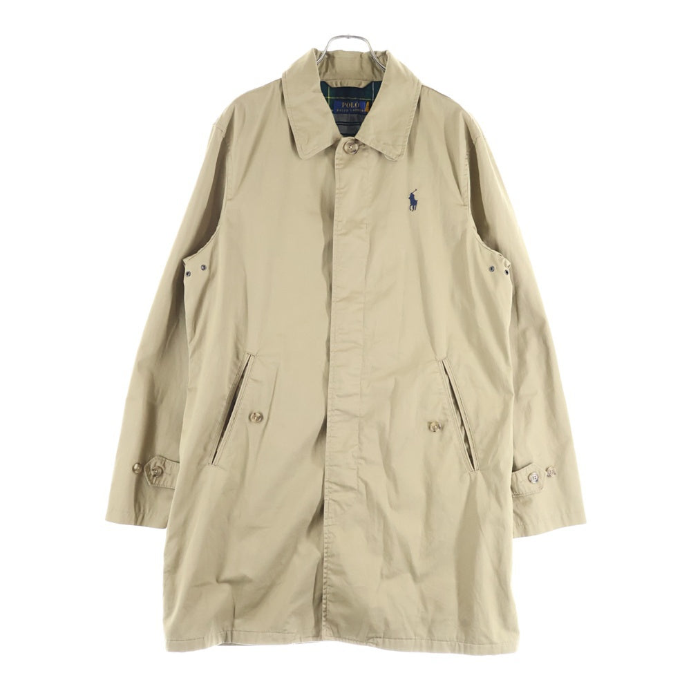 POLO RALPH LAUREN(ポロラルフローレン) ロゴ刺繍 ステンカラーコート ベージュ
