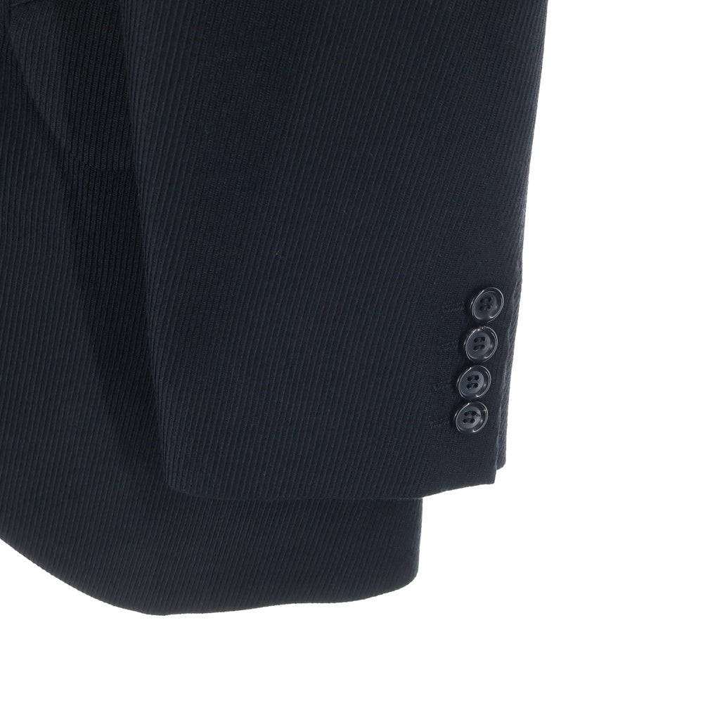 COMME des GARCONS HOMME DEUX(コムデギャルソン オムドゥ) 24AW ウールヘリンボーン ドローコード テーラードジャケット ブラック HM-J030-051