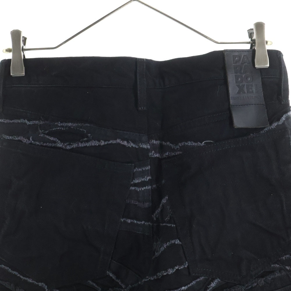 NO BRAND(ノーブランド) PARADOXE CRUDE BAGGY JEANS クルードバギージーンズ 36 ブラック デニム