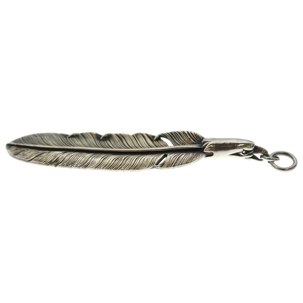 LARRY SMITH(ラリースミス) EAGLE HEAD FEATHER PENDANT RIGHT イーグルヘッド フェザー ペンダントトップ シルバー 右向き