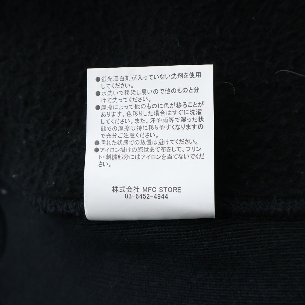 EXAMPLE(エグザンプル) Peace Be With You グラフィック刺繍 ロゴフーディ ブラック