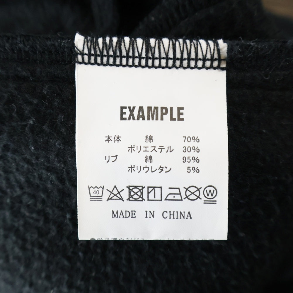 EXAMPLE(エグザンプル) Peace Be With You グラフィック刺繍 ロゴスウェットパンツ ブラック