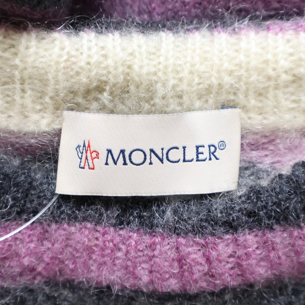 MONCLER(モンクレール) × PALM ANGELS パームエンジェルス ロゴバッチ付き ニットセーター パープル E209L9000400 A9128