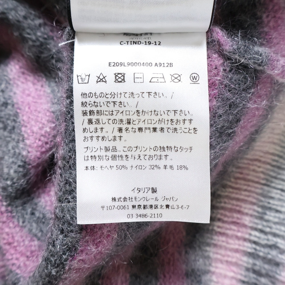 MONCLER(モンクレール) × PALM ANGELS パームエンジェルス ロゴバッチ付き ニットセーター パープル E209L9000400 A9128