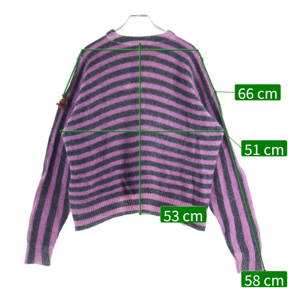 MONCLER(モンクレール) × PALM ANGELS パームエンジェルス ロゴバッチ付き ニットセーター パープル E209L9000400 A9128